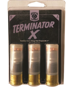Reaper Defense Terminator X Ammunition 12 Gauge 2-3/4" Hollow Core Slug and BB Shot 12 Pellets 3PK