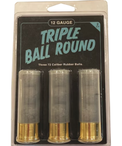 Reaper Defense Triple Ball Round Ammunition 12 Gauge 2-3/4" 72 Caliber Rubber Balls 3 Pellets 3PK