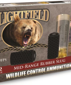 Lightfield Wildlife Control Less Lethal Ammunition 12 Gauge 2-3/4" Mid-Range Rubber Slug Box of 5