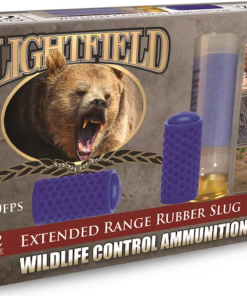 Lightfield Wildlife Control Less Lethal Ammunition 12 Gauge 2-3/4" Extended Range Rubber Slug Box of 5